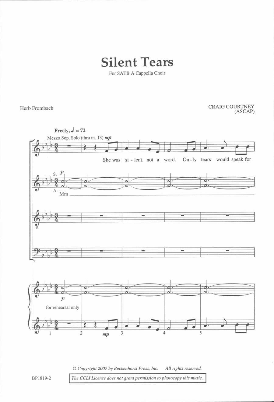 Silent Tears 4-Part scores gallery preview page 2