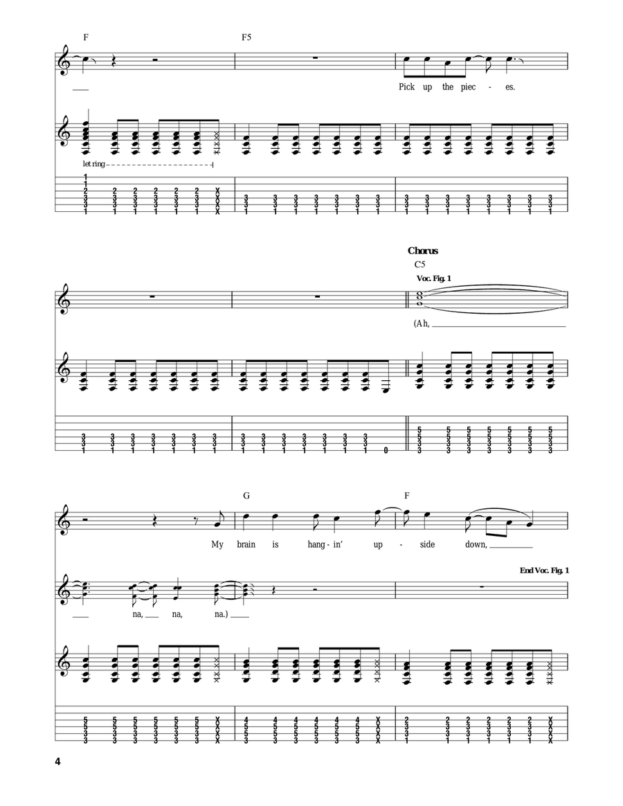 My Brain Is Hanging Upside Down (Bonzo Goes To Bitburg) Acoustic Guitar scores gallery preview page 4