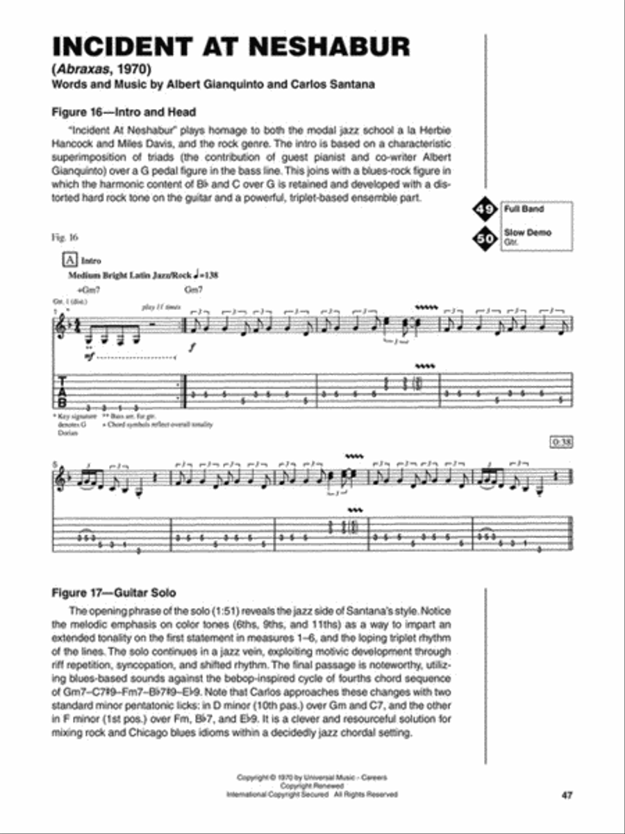 Best of Carlos Santana – Signature Licks – 2nd Edition Electric Guitar scores gallery preview page 5