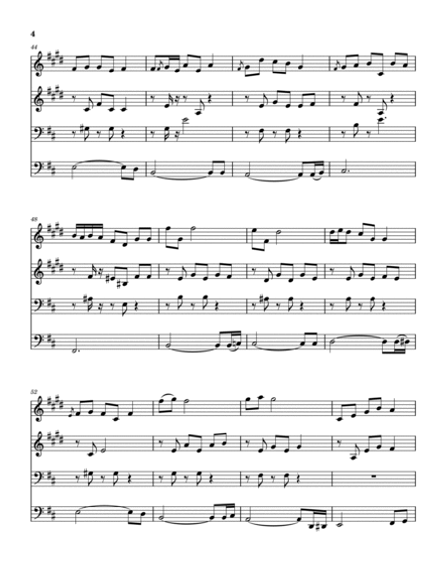 Seidina (first Born) Seidina (first Born) Brass Quartet scores gallery preview page 5