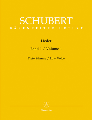 Book cover for Lieder, Volume 1 (Band 1)