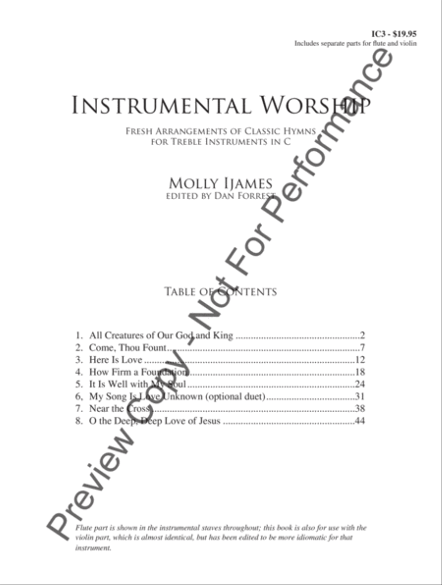 Instrumental Worship - treble instruments in C C Instrument scores gallery preview page 2