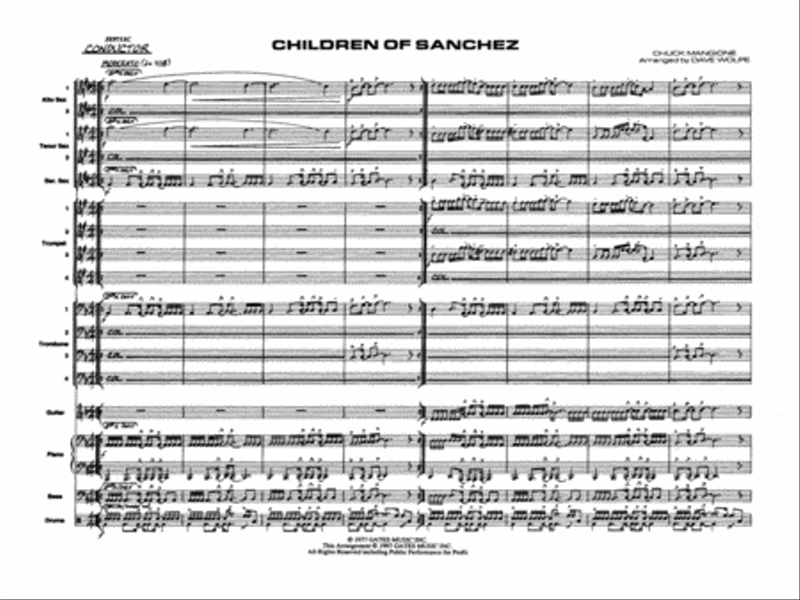 Children of Sanchez: Score Jazz Ensemble scores gallery preview page 3