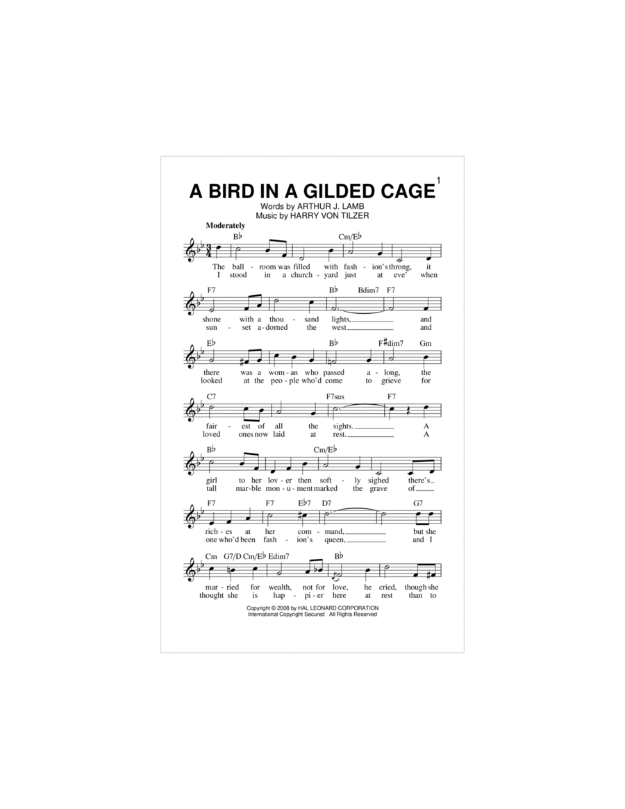 A Bird In A Gilded Cage
