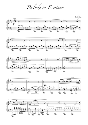 Book cover for Chopin Prelude in E Minor