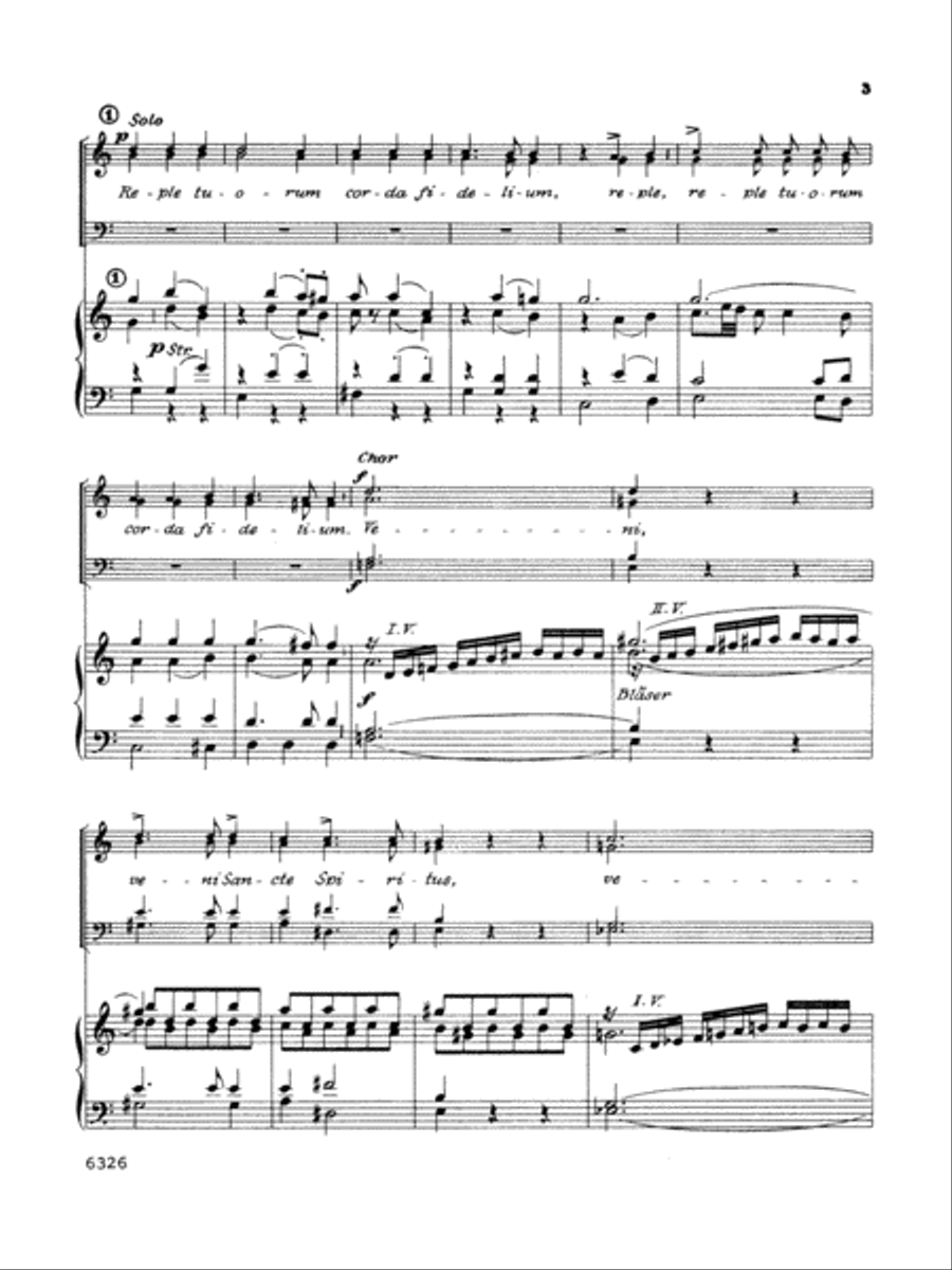 Veni Sancte Spiritus, K. 47 4-Part scores gallery preview page 4