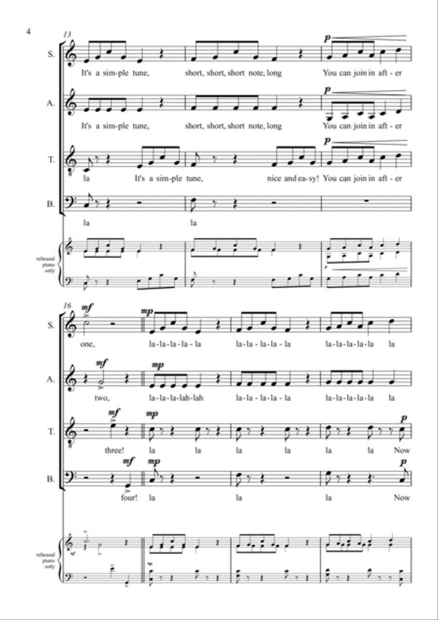 Children, Sing Along! 4-Part scores gallery preview page 4