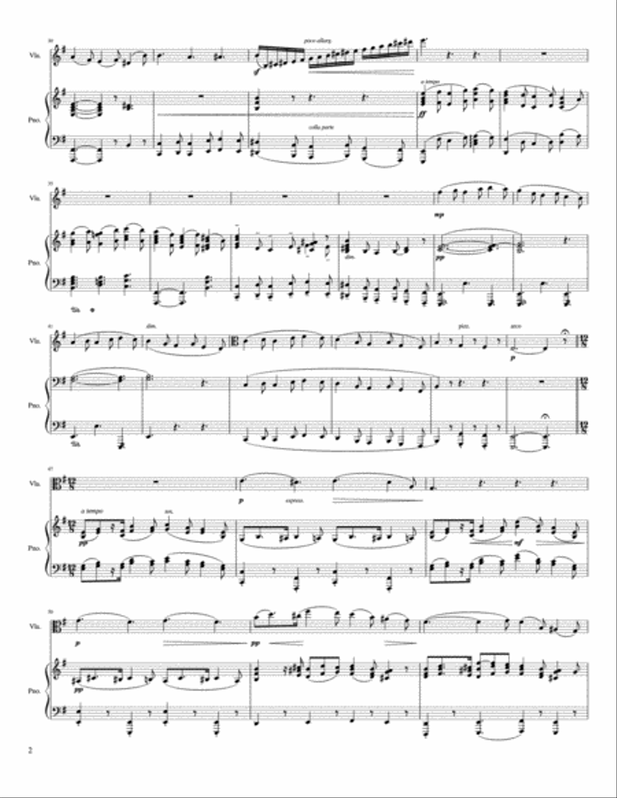 Elgar's Cello Concerto in E Minor, for Viola & Piano Viola scores gallery preview page 2