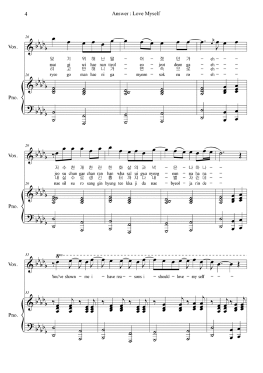 Answer : Love Myself Voice scores gallery preview page 4