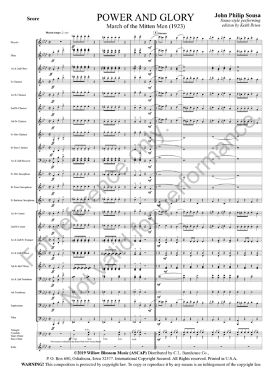 Power And Glory Power And Glory Concert Band scores gallery preview page 11
