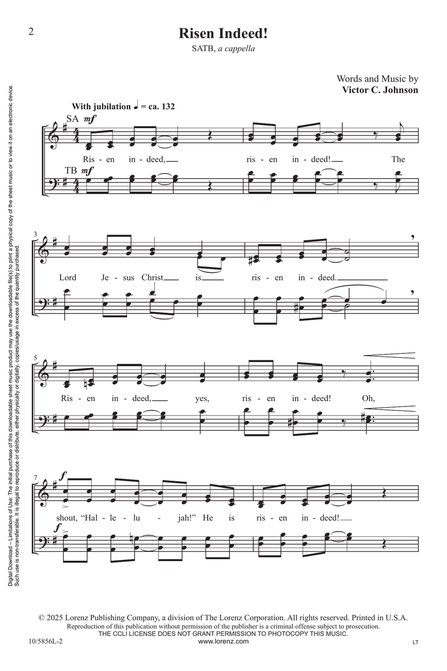 Risen Indeed! Risen Indeed! 4-Part scores gallery preview page 2