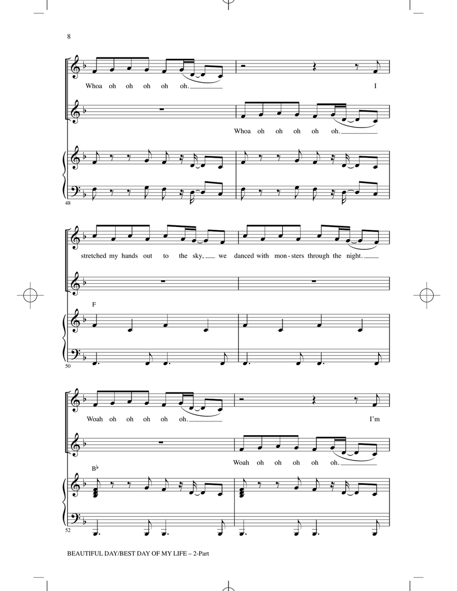 Beautiful Day/Best Day Of My Life (Medley) 2-Part scores gallery preview page 6