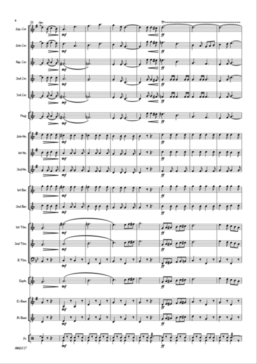 Winning Colors - Brass Band March Brass Band scores gallery preview page 6