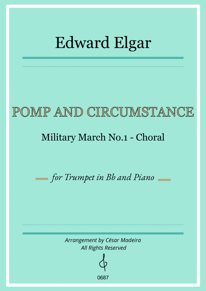 Pomp and Circumstance No.1 - Bb Trumpet and Piano (Full Score and Parts) image number null