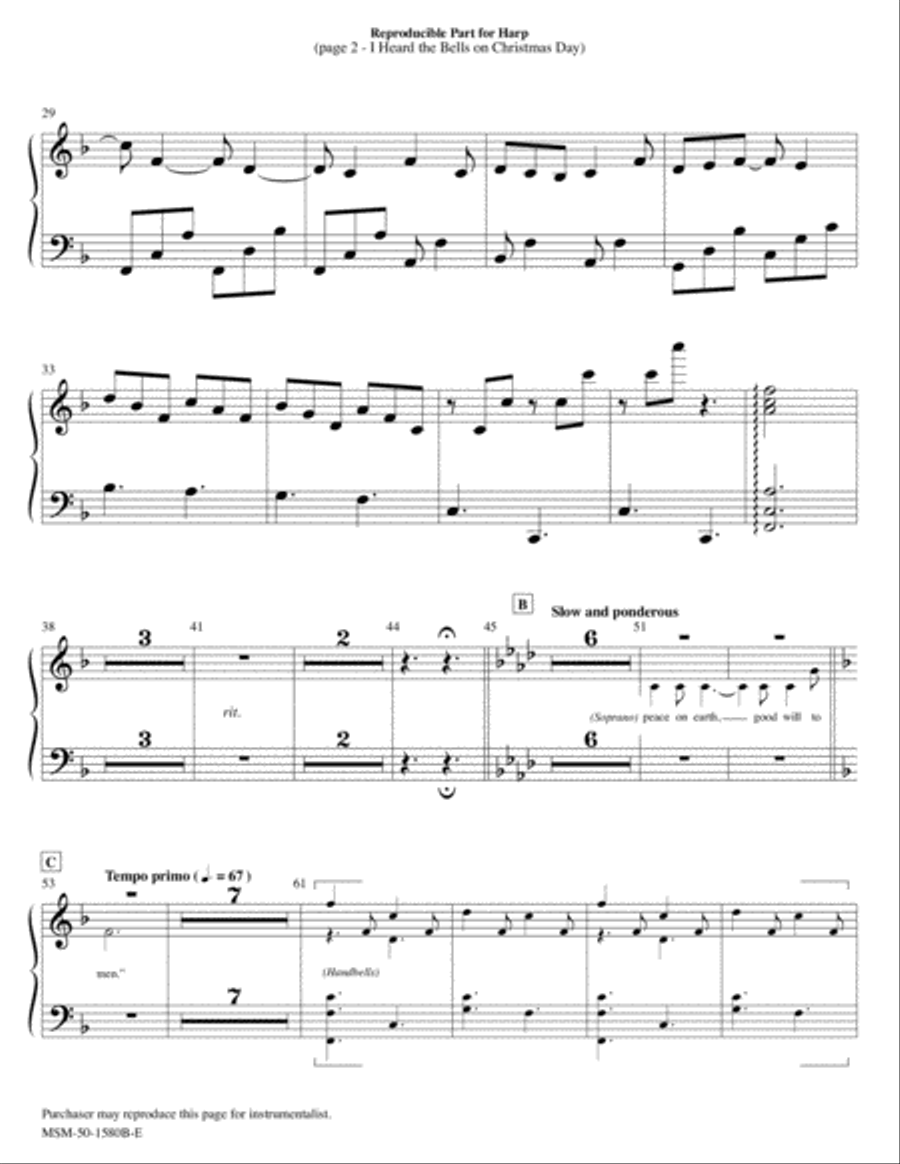I Heard the Bells on Christmas Day Choir scores gallery preview page 4