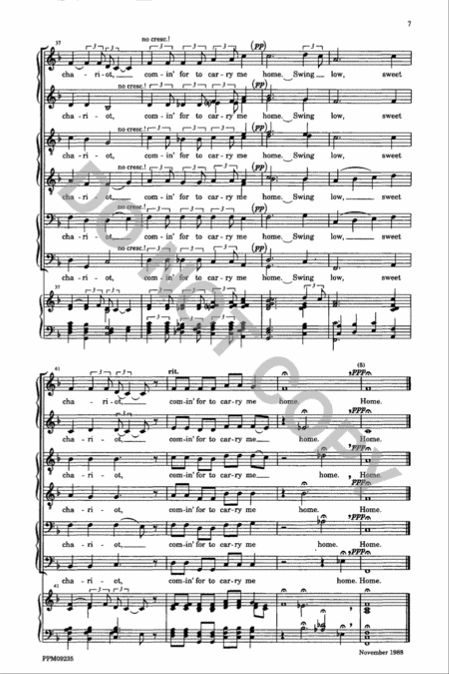 Swing Low Sweet Chariot A Cappella scores gallery preview page 8