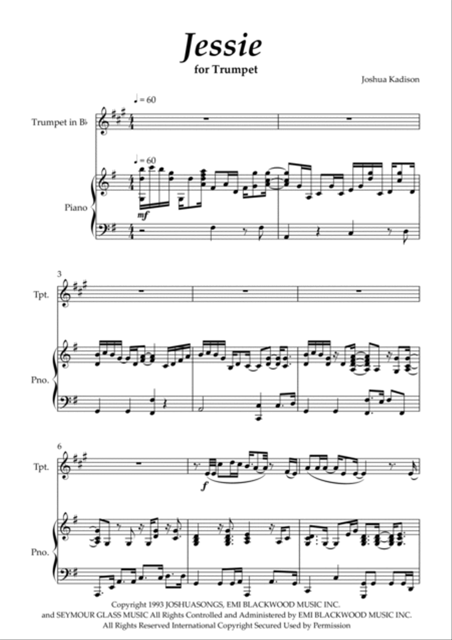 Jessie Trumpet Solo scores gallery preview page 2