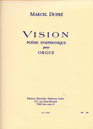 Book cover for Vision Op.44 (organ)