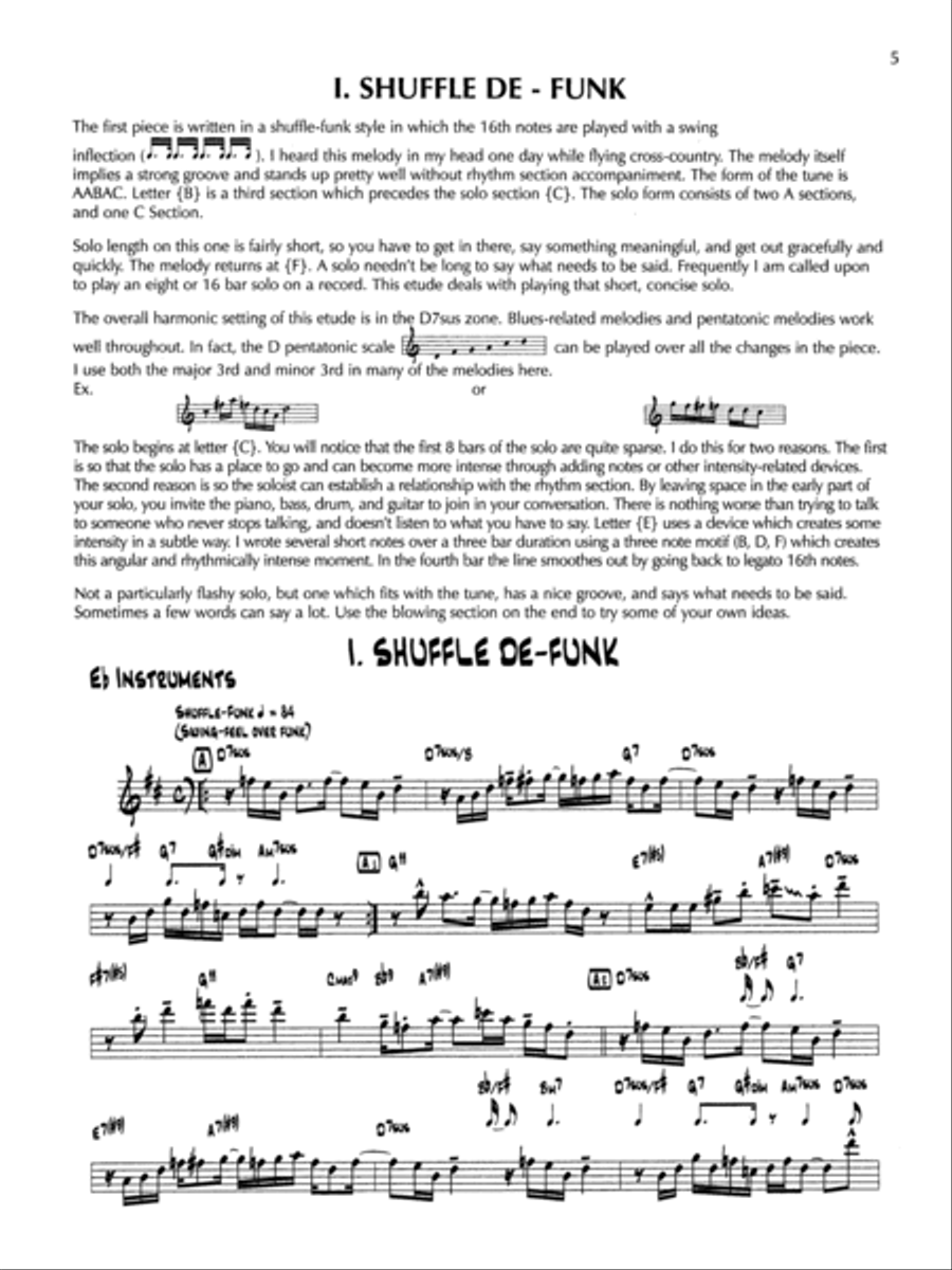 14 Blues & Funk Etudes Baritone Saxophone scores gallery preview page 3