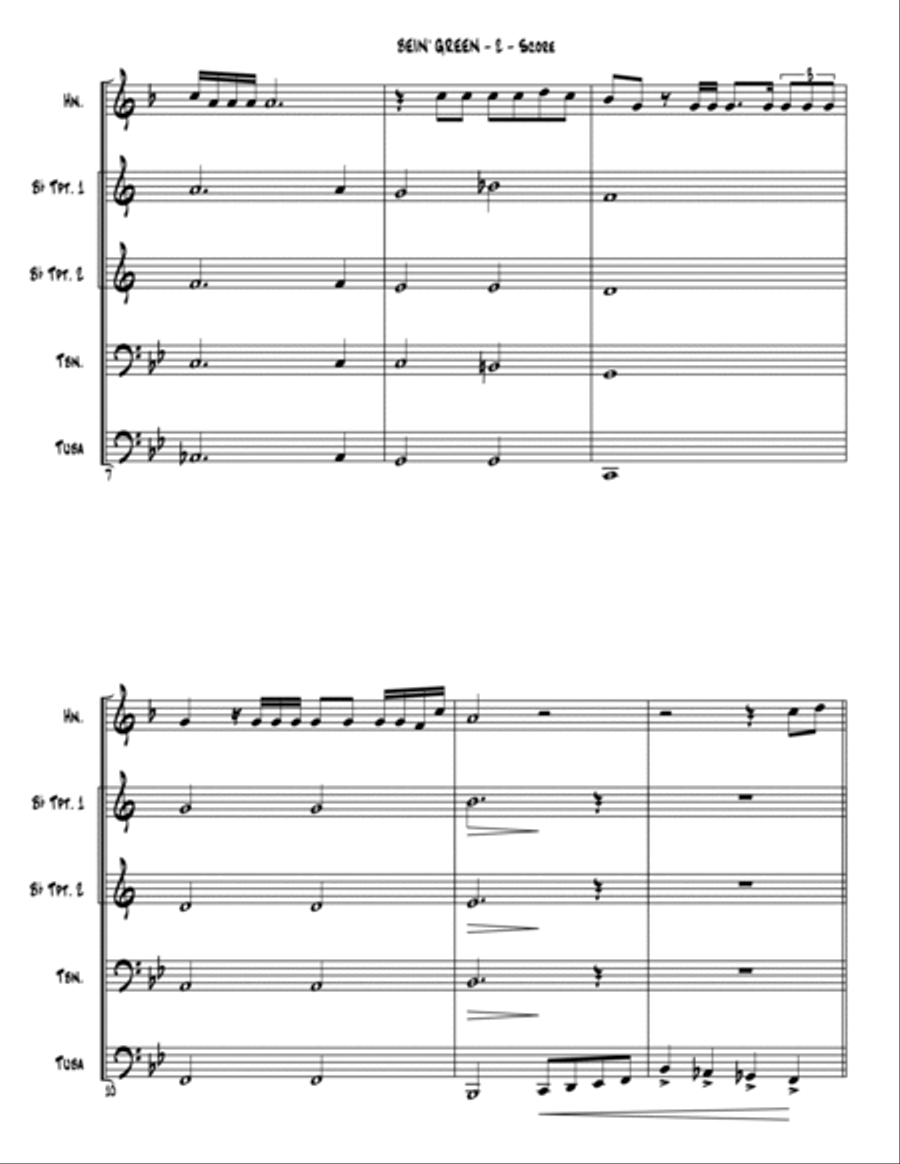 Bein' Green Brass Ensemble scores gallery preview page 3