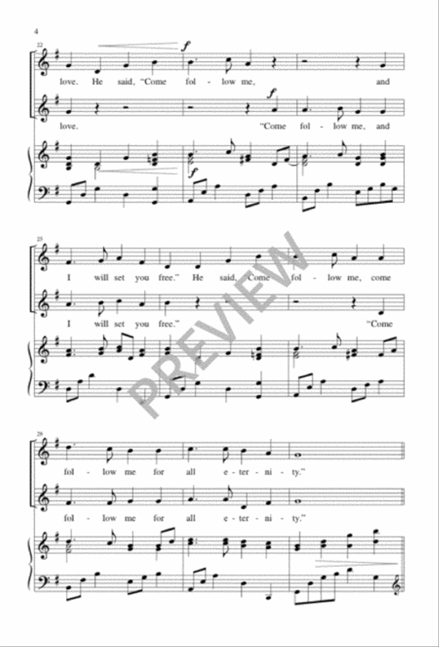 Come Follow Me Forever 2-Part scores gallery preview page 3