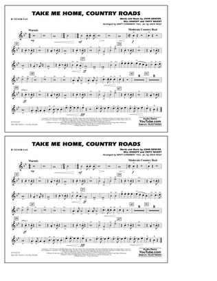 Book cover for Take Me Home, Country Roads (arr. Matt Conaway) - Bb Tenor Sax