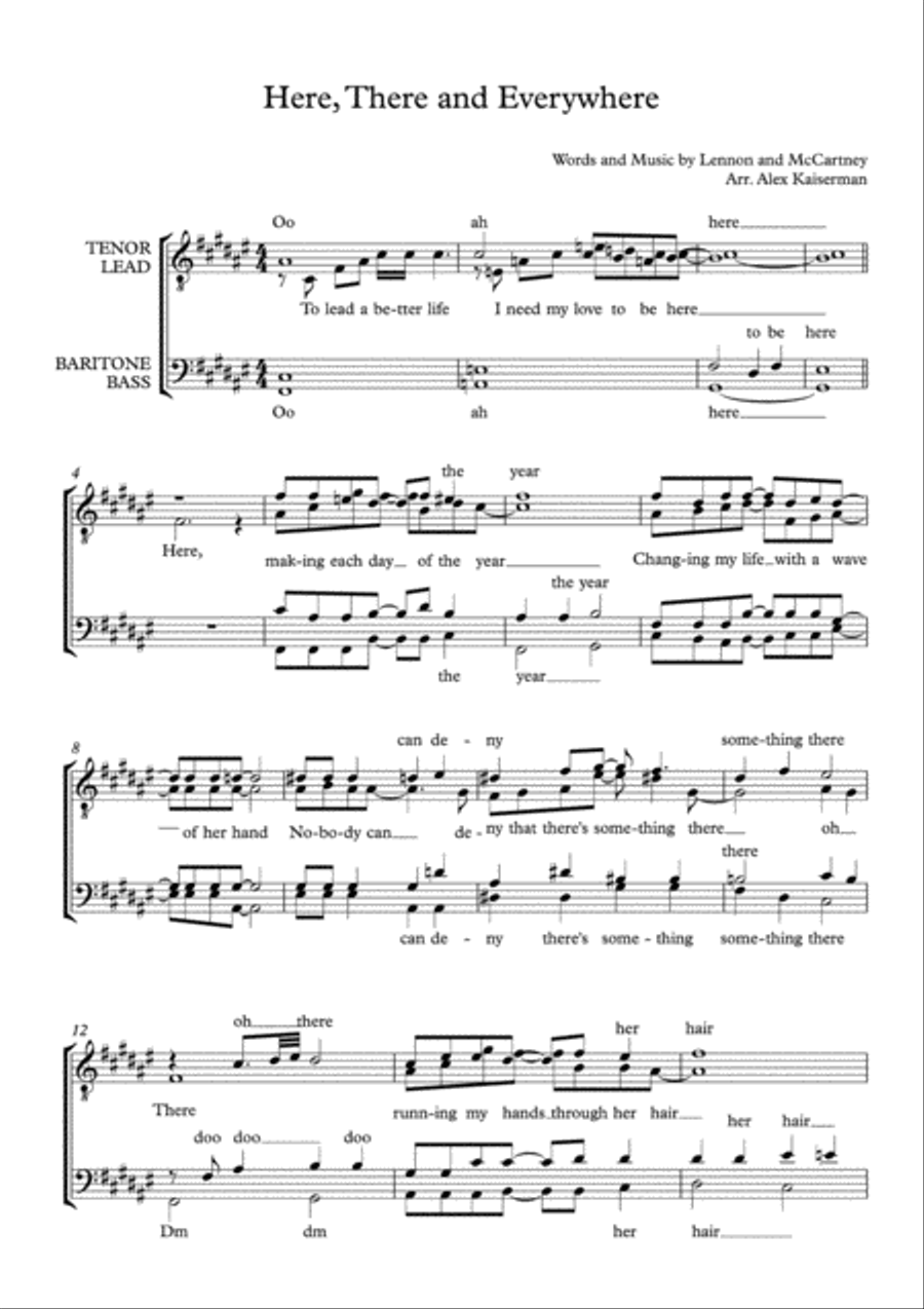 Here, There And Everywhere Small Ensemble scores gallery preview page 1