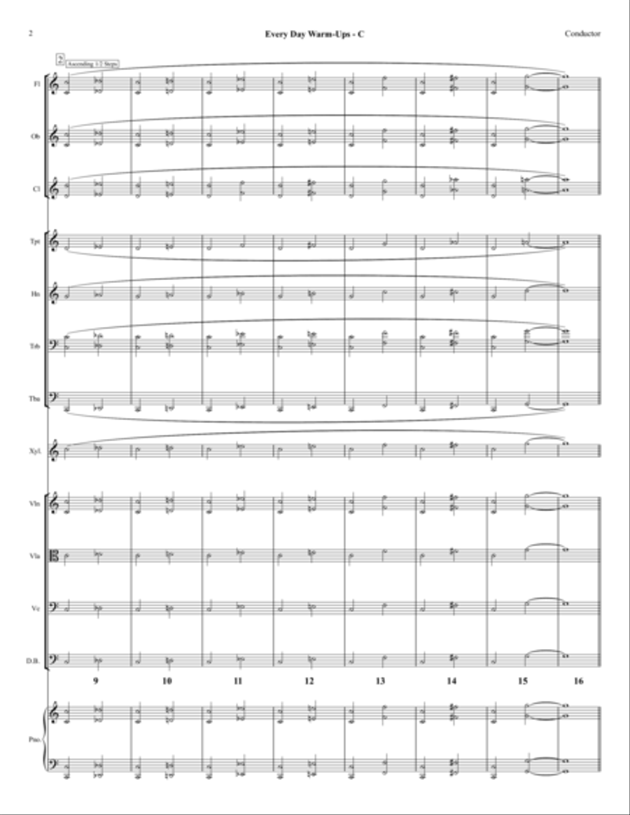 C - Every Day Warm-Ups for Full Orchestra Concert Band scores gallery preview page 2