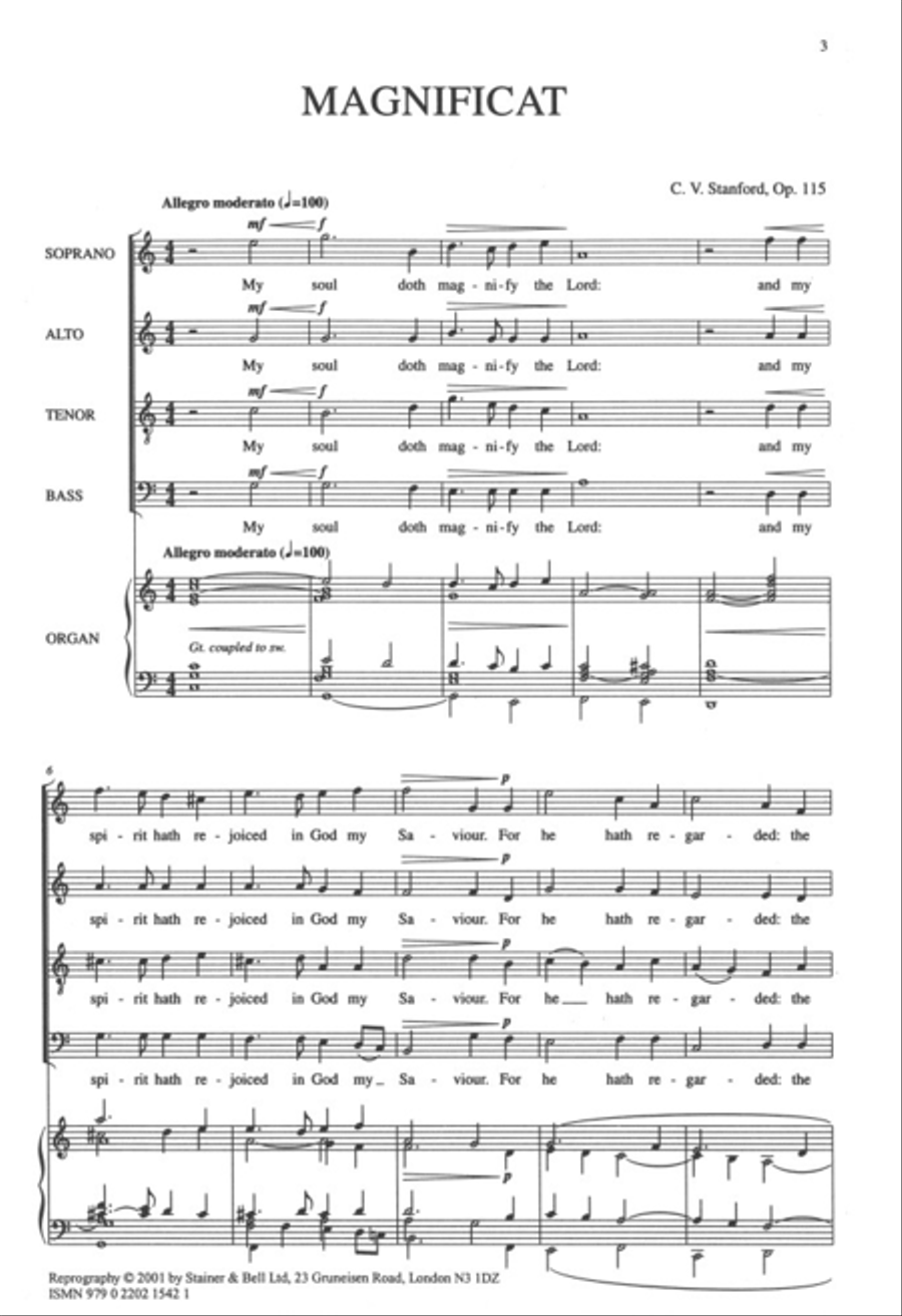 Magnificat and Nunc Dimittis in C 4-Part scores gallery preview page 2