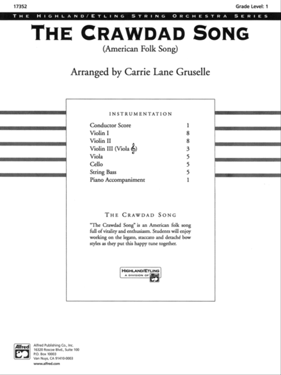 The Crawdad Song: Score String Orchestra scores gallery preview page 1