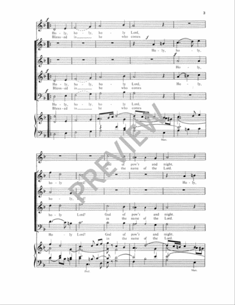 Sanctus in D Minor 4-Part scores gallery preview page 4