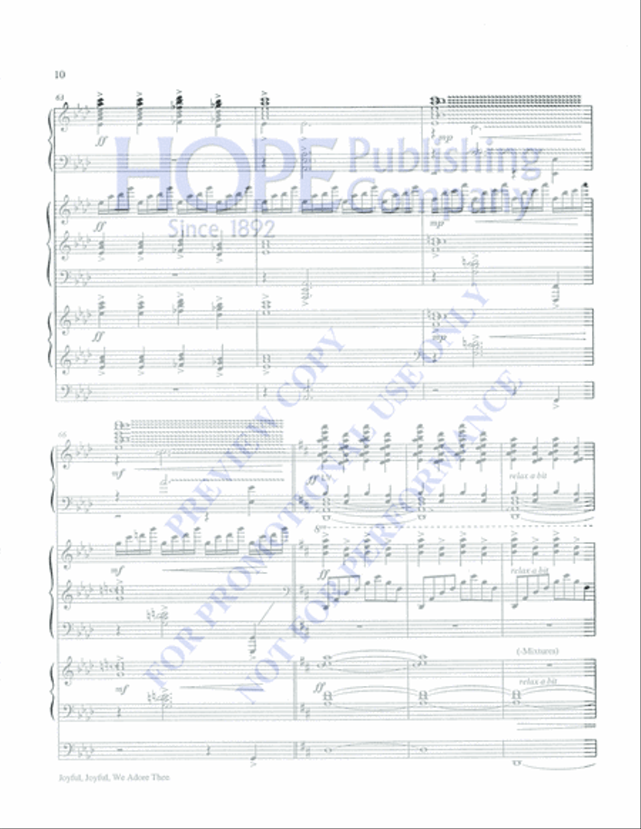 Joyful, Joyful, We Adore Thee 4-Part scores gallery preview page 10