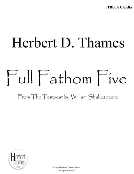 Full Fathom Five (TTBB) image number null