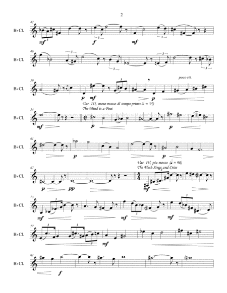 "Litany" for clarinet solo image number null