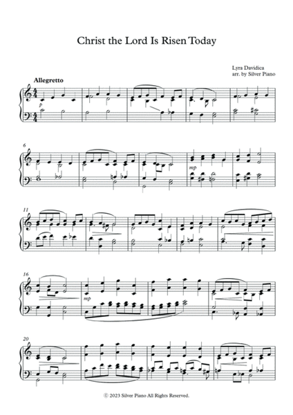 Christ the Lord Is Risen Today (PIANO HYMN)
