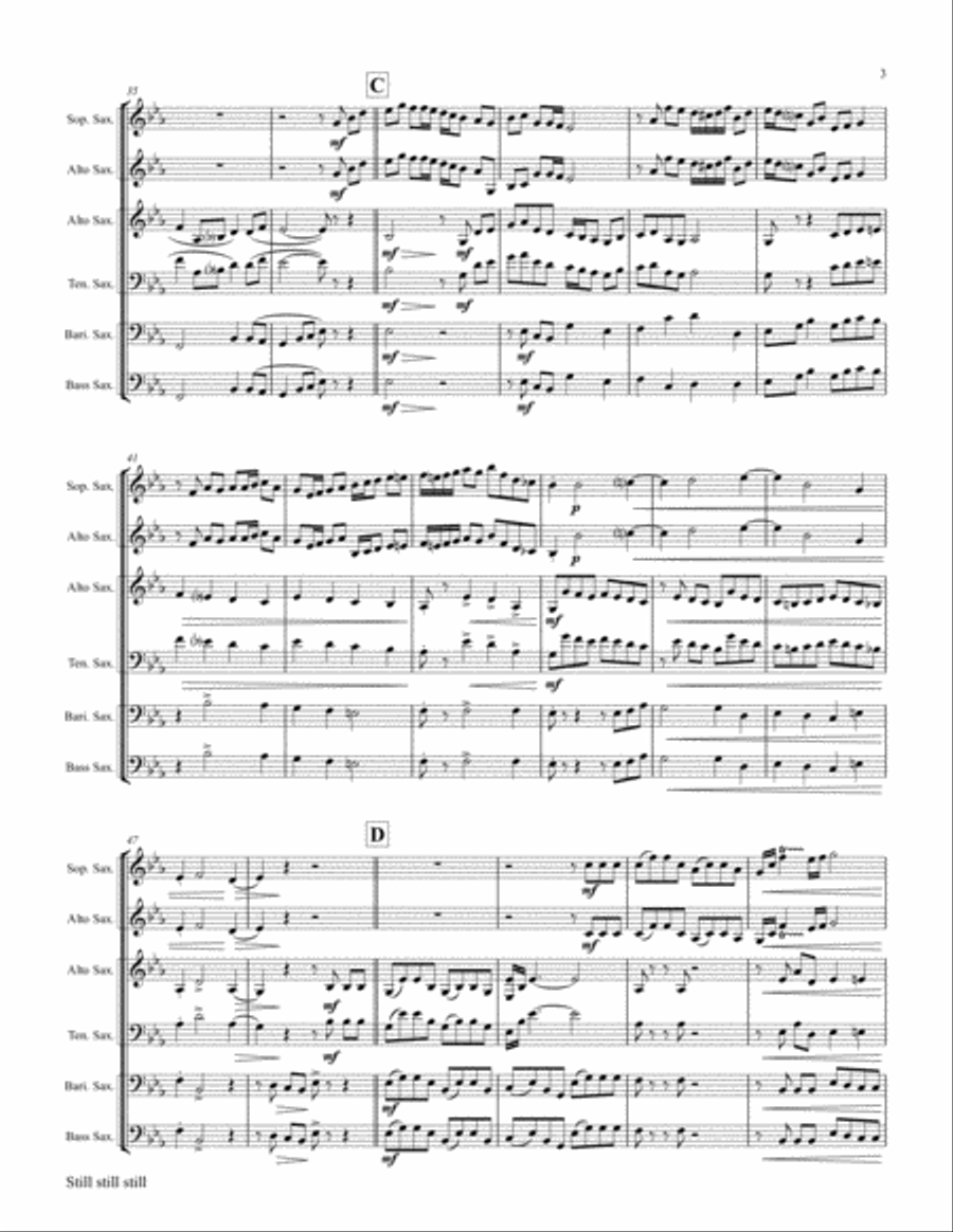 Still Still Still - Christmas song - Saxophone Trio Woodwind Trio scores gallery preview page 3
