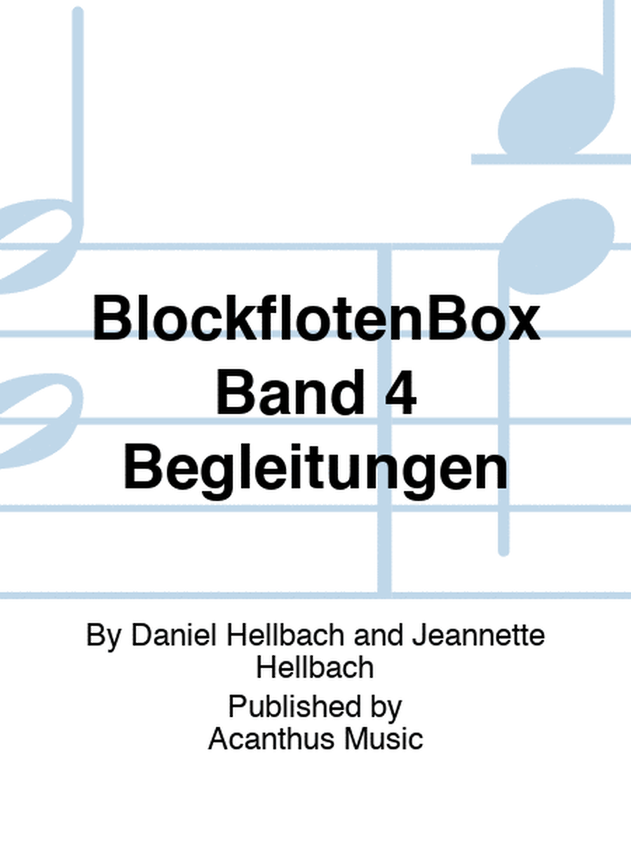 BlockflötenBox Band 4 Begleitungen