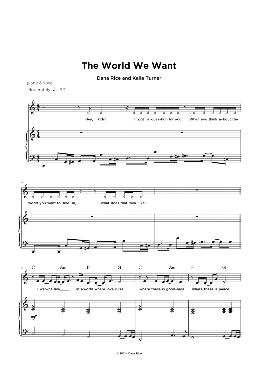The World We Want The World We Want Voice scores gallery preview page 1
