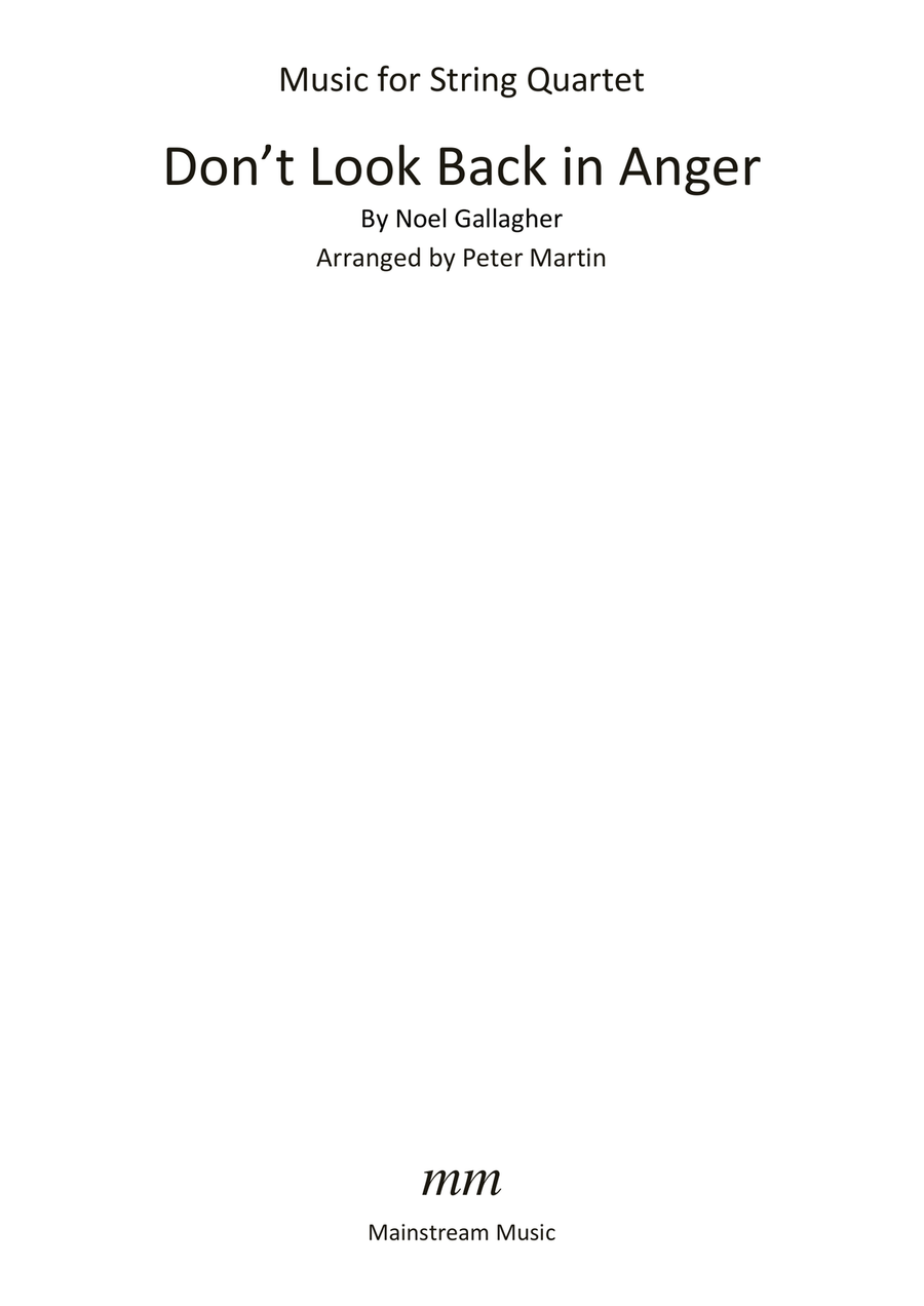 Don't Look Back In Anger String Quartet scores gallery preview page 2