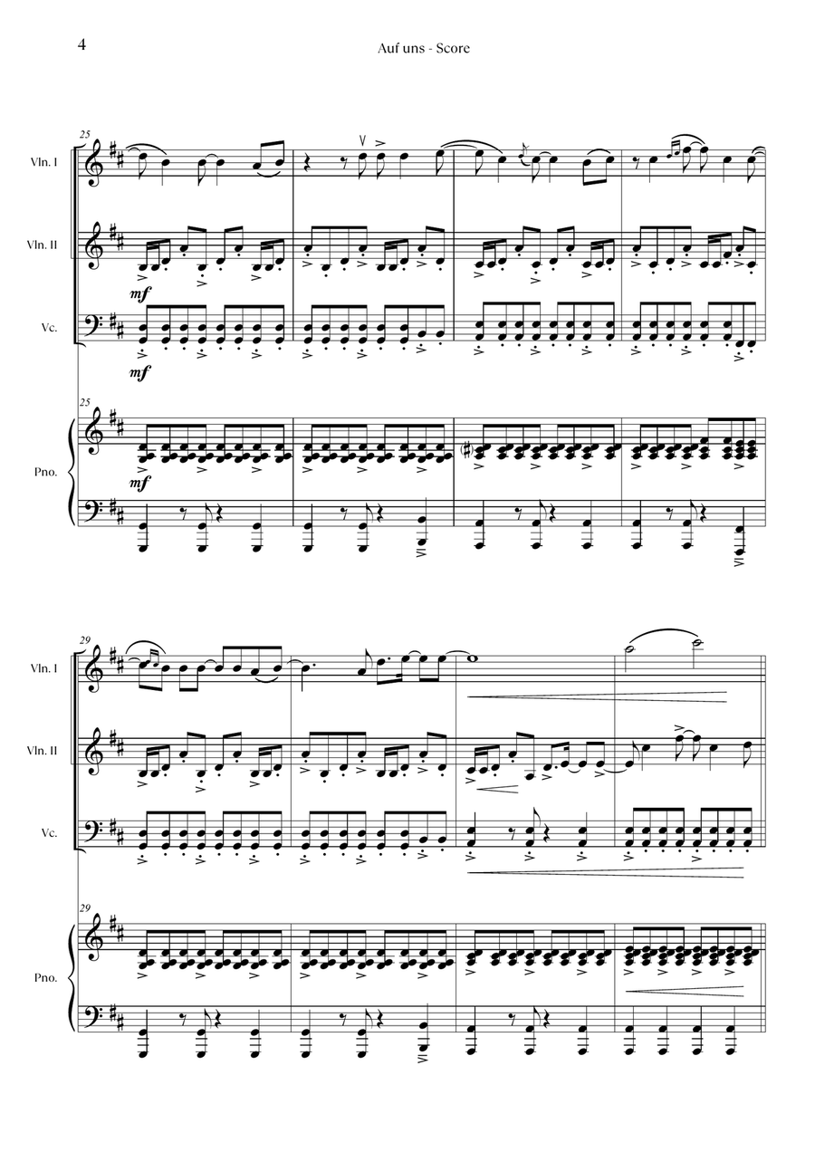 Auf Uns Piano Quartet scores gallery preview page 5
