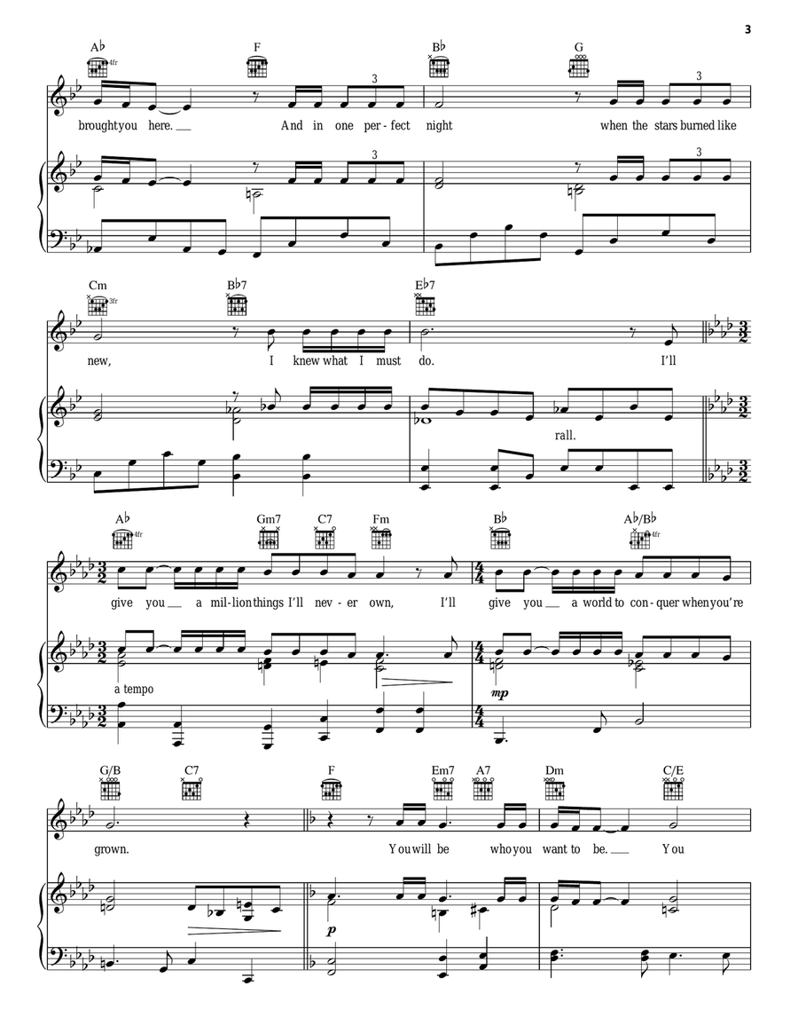 I'd Give My Life For You (from Miss Saigon) Piano, Vocal, Guitar scores gallery preview page 3
