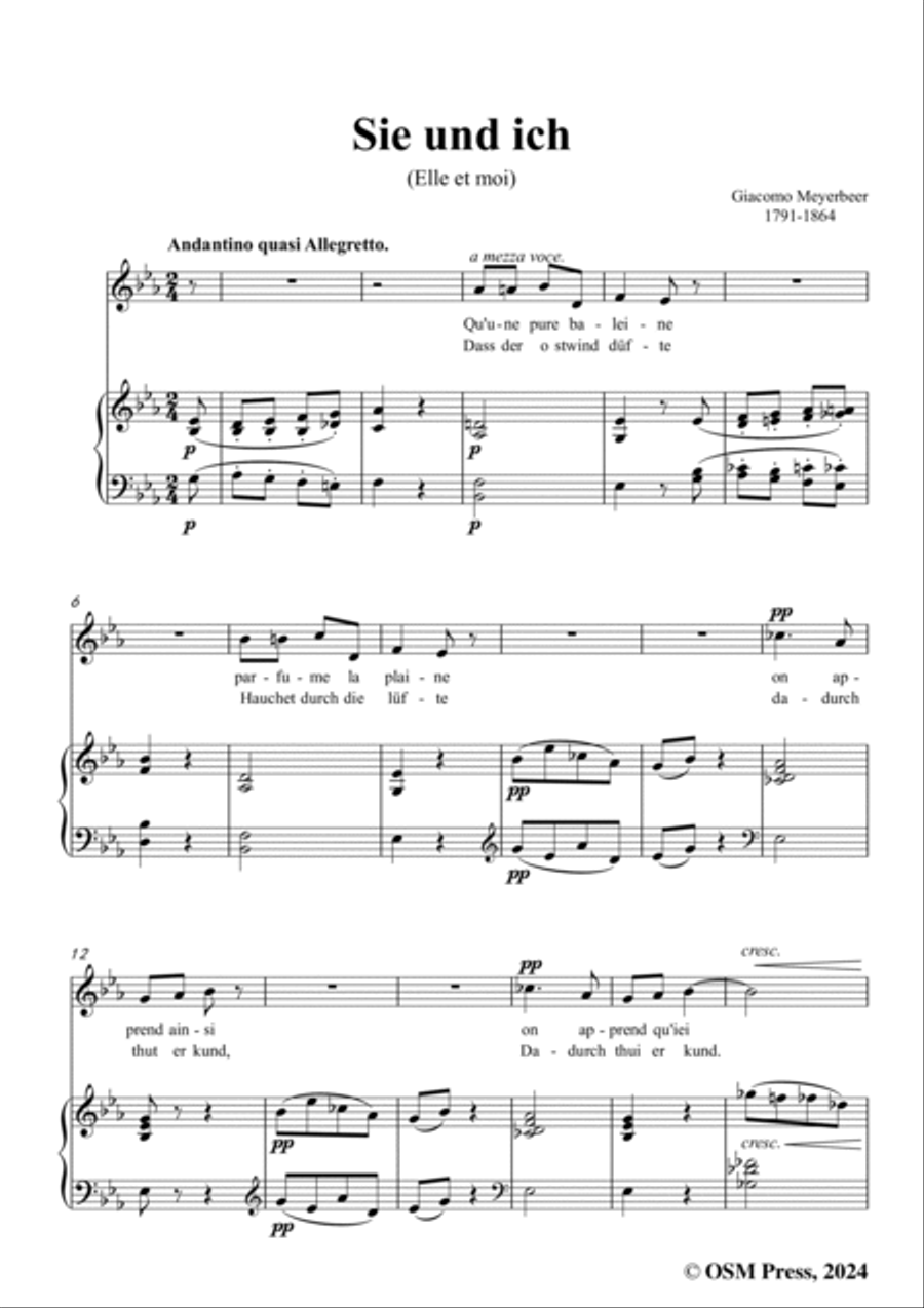 Meyerbeer-Sie und ich(Elle et moi),in E flat Major Voice scores gallery preview page 3