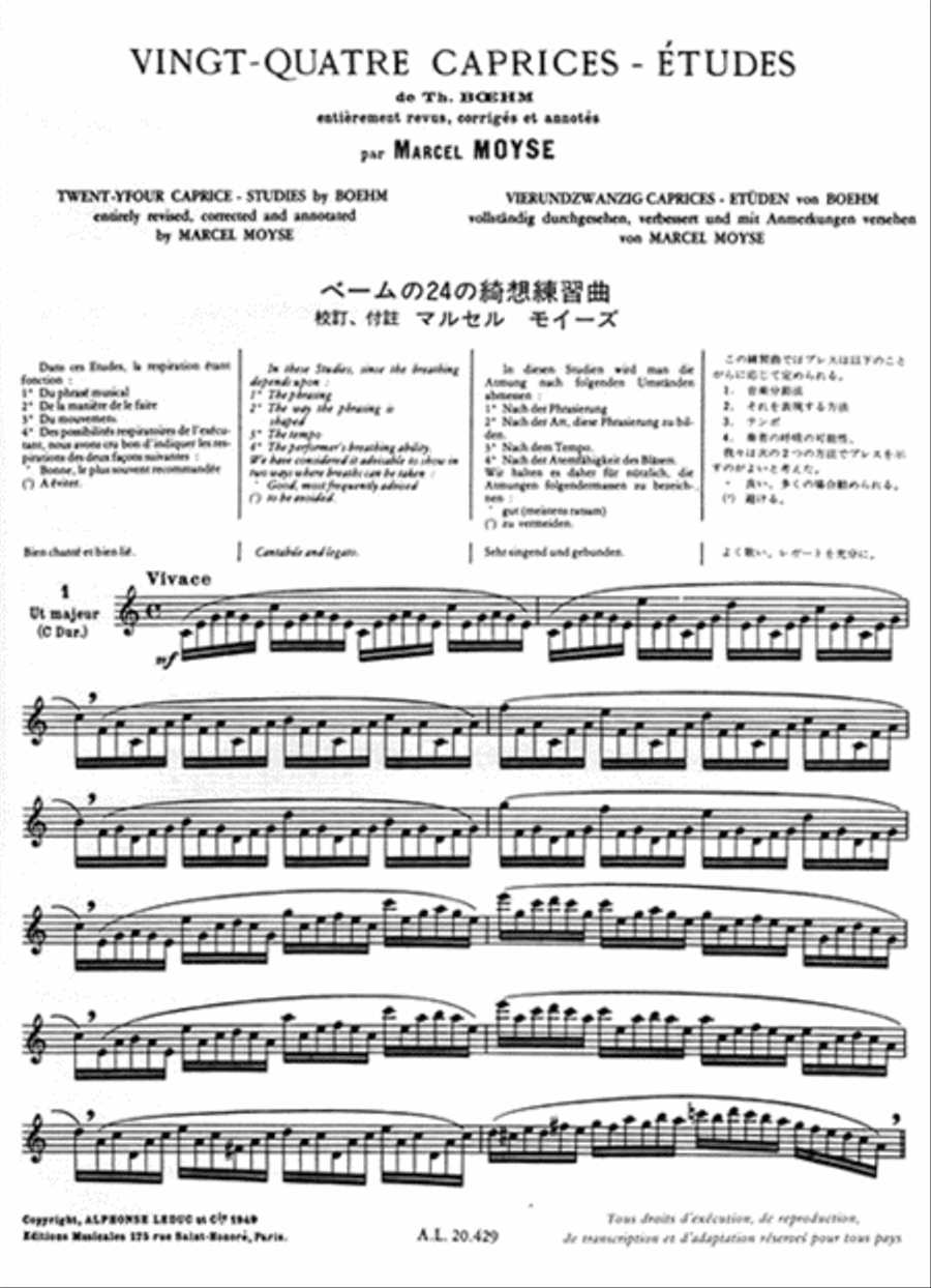 24 Caprices Etudes de Boehm pour Flute Flute Solo scores gallery preview page 2