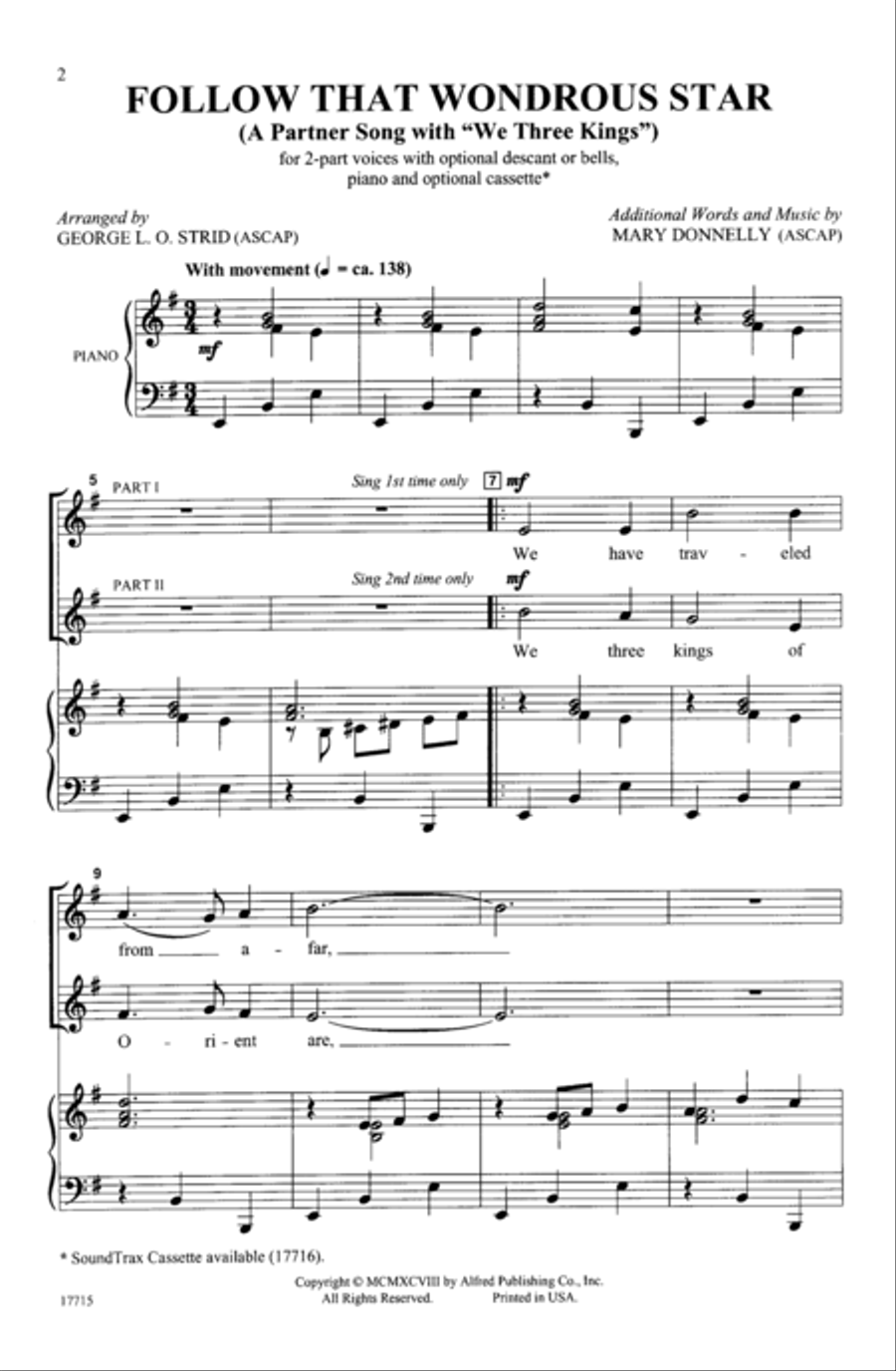 Follow That Wondrous Star 2-Part scores gallery preview page 2