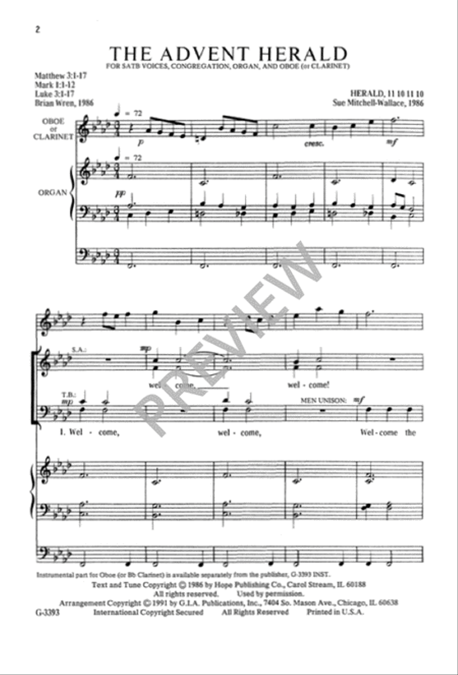 The Advent Herald - SATB edition 4-Part scores gallery preview page 3