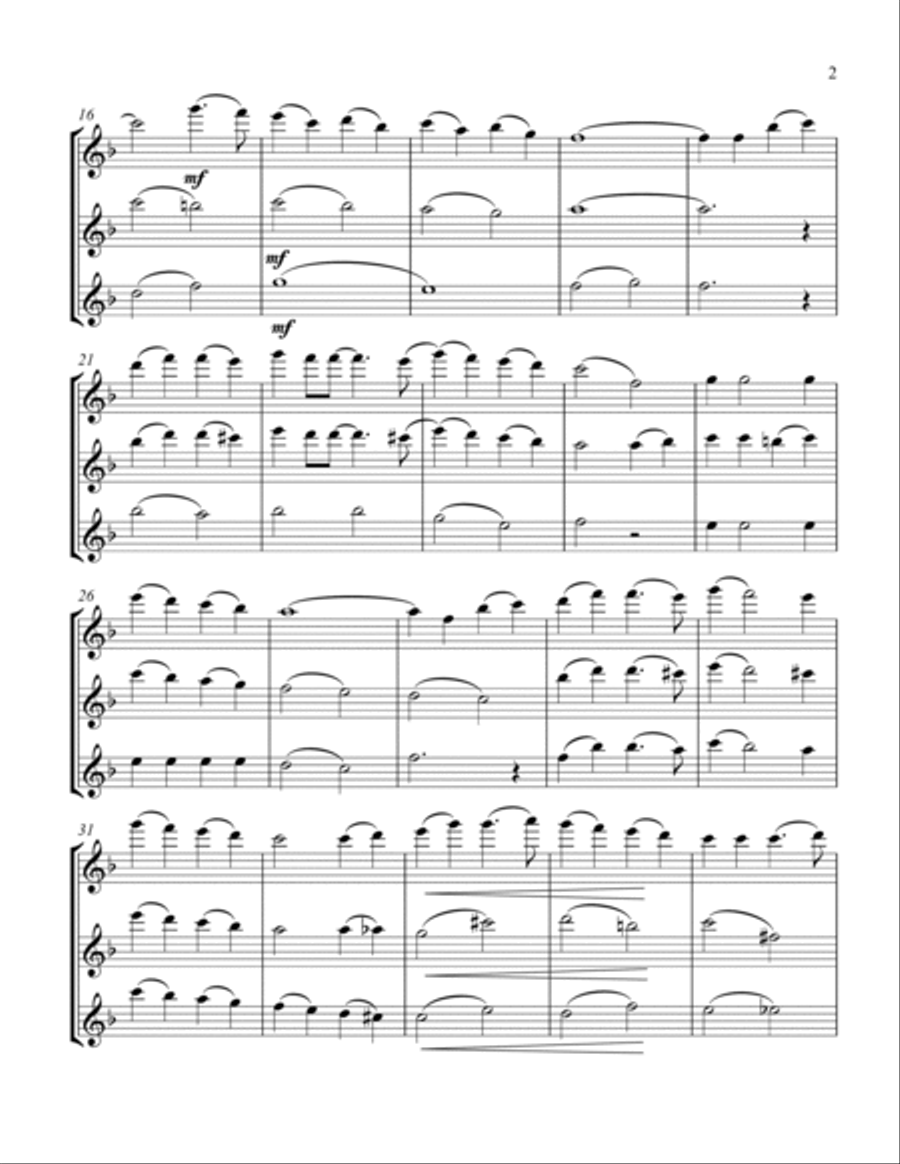 (There's No Place Like) Home For The Holidays Flute Trio scores gallery preview page 3