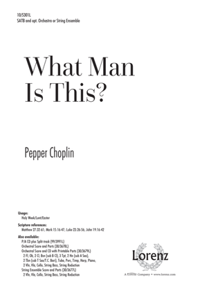 Book cover for What Man Is This?