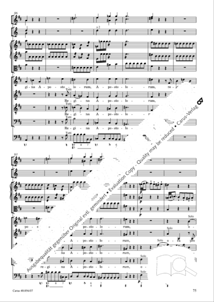 Litaniae Lauretanae in B und D Litaniae Lauretanae in B und D Orchestra scores gallery preview page 76