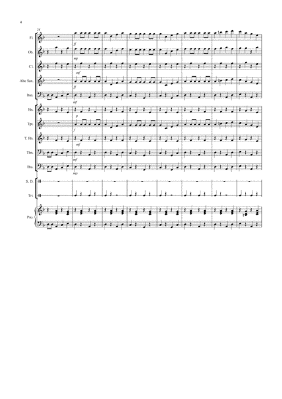 Drunken Sailor for School Wind Band Concert Band scores gallery preview page 4