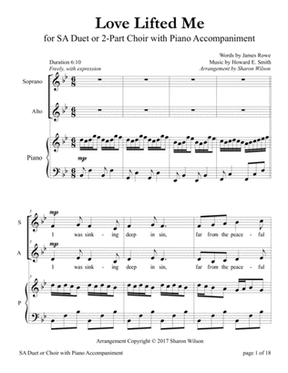 Love Lifted Me (for SA Choir with Piano accompaniment)